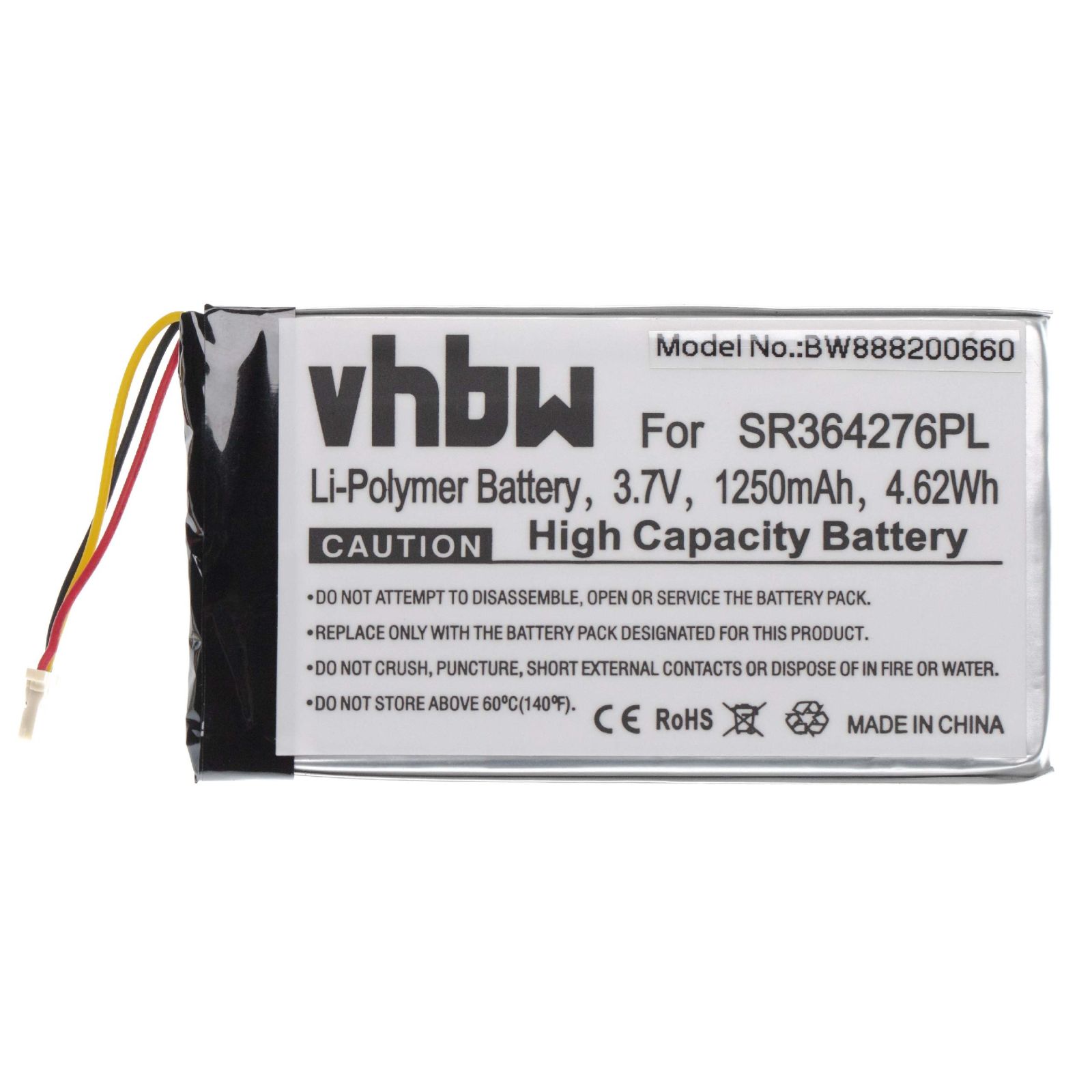 Batéria pre Becker Professional.5 LMU okrem iného ako SR364276, 1250mAh