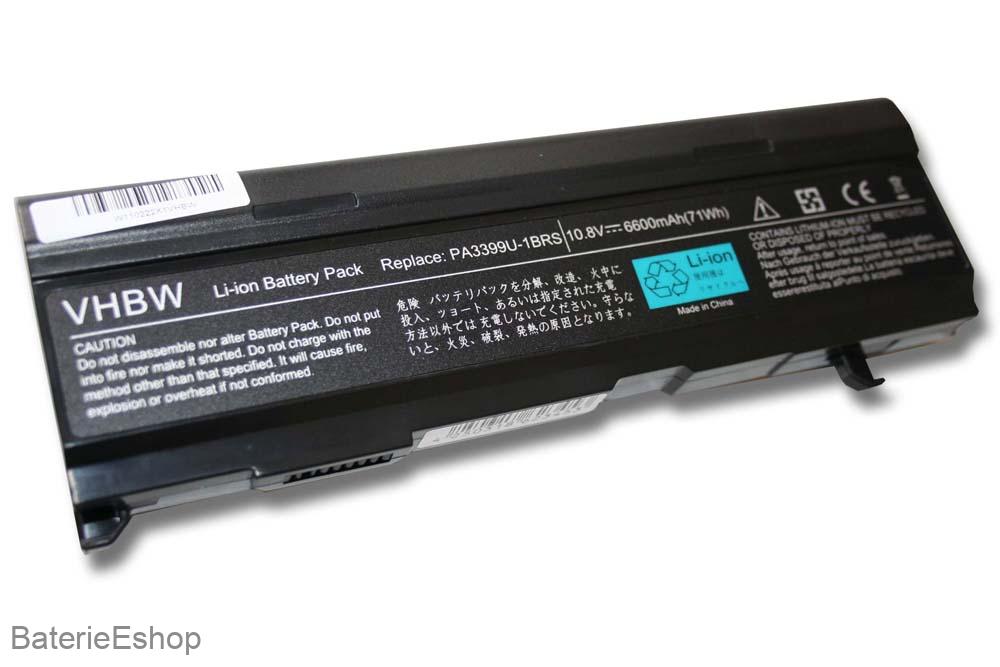 VHBW batéria Toshiba Satellite A100 , 6600mAh 10.8V Li-Ion 0838 - neoriginálna