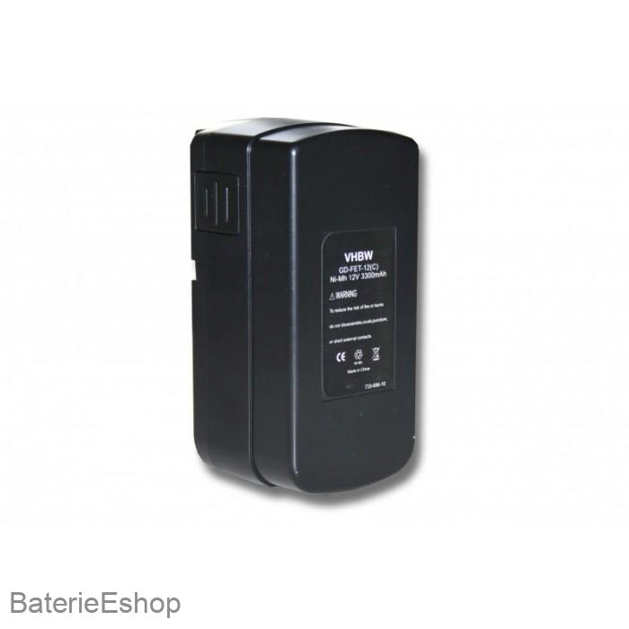 VHBW batéria  Festo Festool C12,  12V, NI-MH, 3300mAh