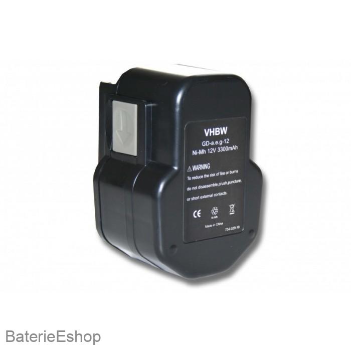VHBW batéria AEG BDSE 12T, 12V, NI-MH, 3300mAh - neoriginálna