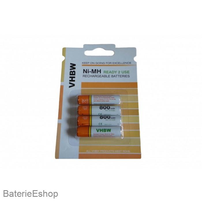 4x Batteries AAA Micro Rechargeables Compatibles Yealink W52P - 800mAh NiMH - Pour Téléphone Sans Fil