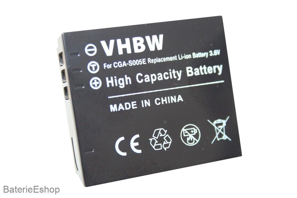 VHBW batéria Panasonic CGA-S005 - neoriginálna