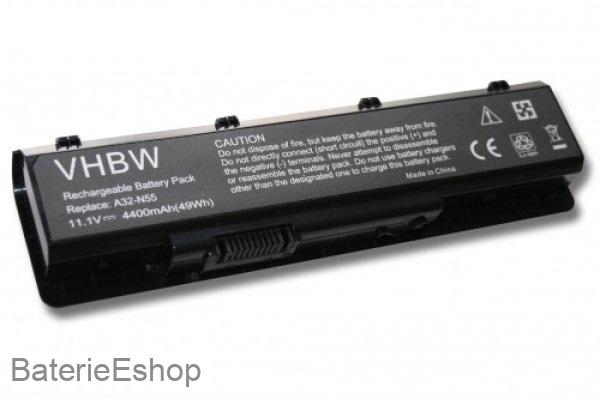 VHBW Batéria ASUS A32-N55 , 4400mAh 11.1V Li-Ion 3885 - neoriginálna