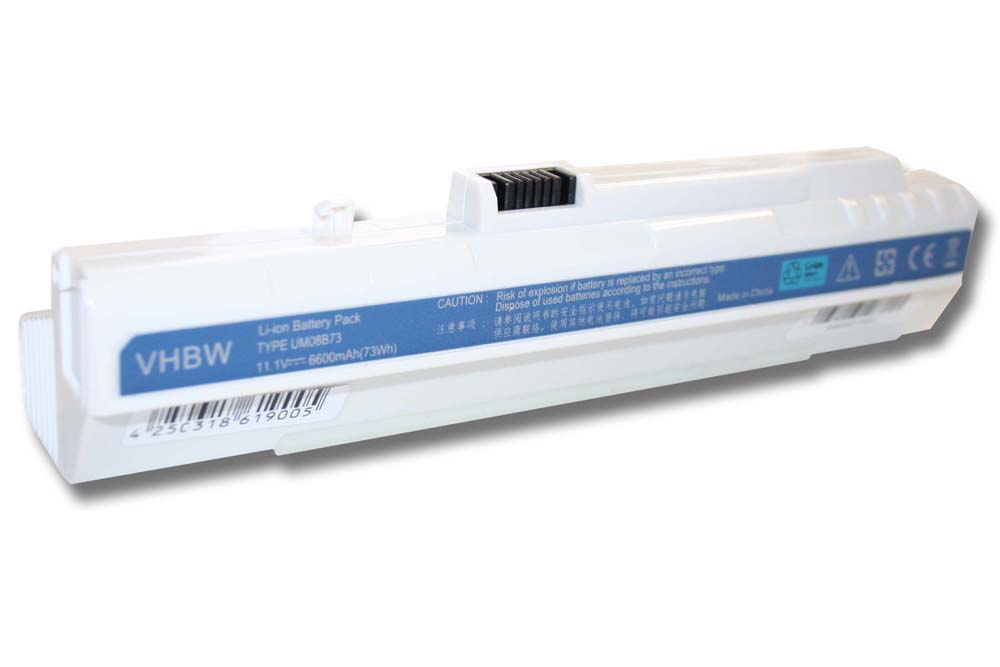 batéria VHBW Acer Aspire One 6600mAh biela 11.1V Li-Ion 1176 - neoriginálna