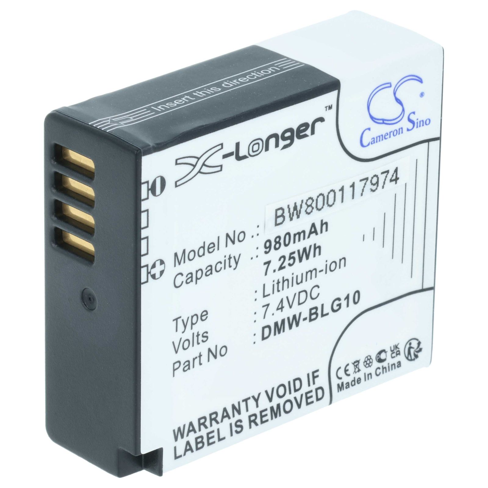 VHBW Bateria pre Panasonic nahrádza DMW-BLG10E  980mAh