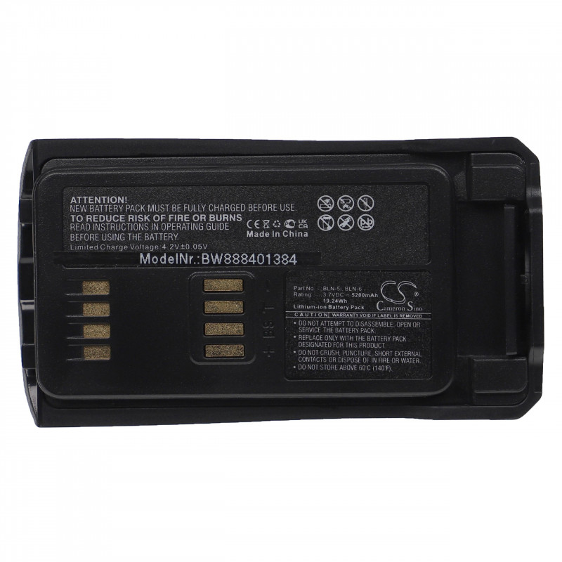 Náhrada rádiovej batérie pre Airbus / EADS / TETRA BLN-5i, BLN-6 - 5200mAh, 3,7V