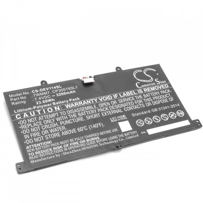 batérie bezdrôtovej klávesnice pre Dell 7WMM7, CP305193L1 - 3200 mAh, 7,4
