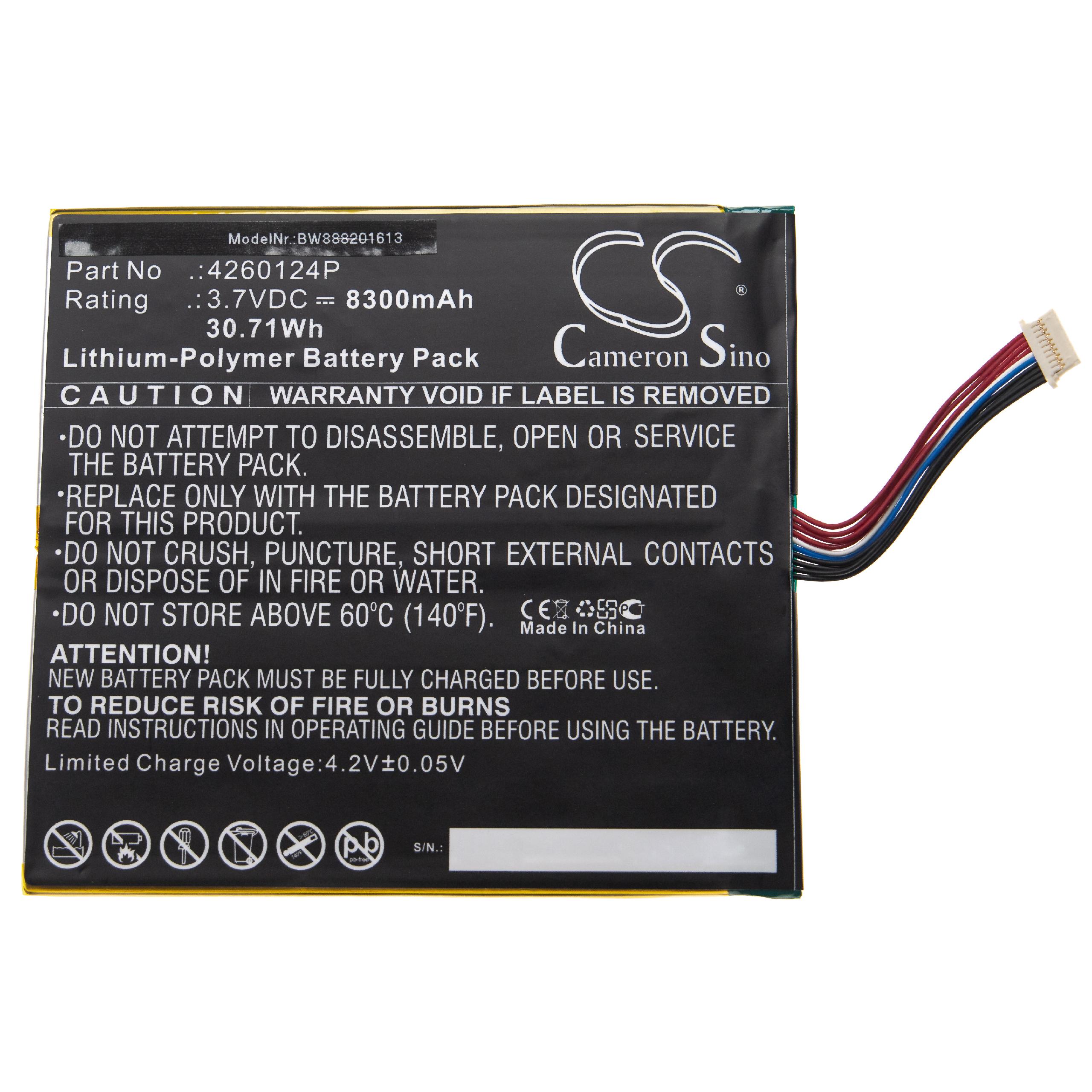 Batéria pre Acer One 10 S1002 okrem iného, ​​napríklad 4260124P, okrem iného 