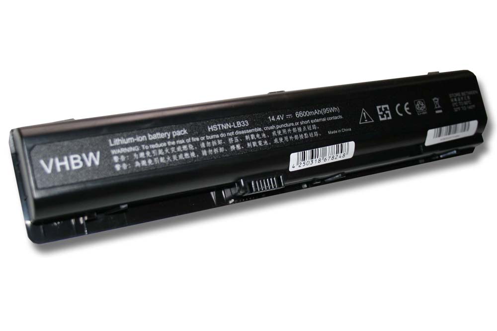VHBW batéria HP Pavilion DV9000  6600mAh 14.4V Li-Ion 1331 - neoriginálna