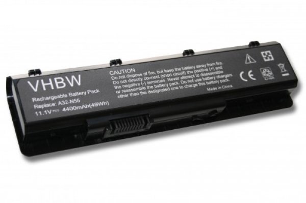 VHBW Batéria ASUS A32-N55 , 4400mAh 11.1V Li-Ion 3885 - neoriginálna